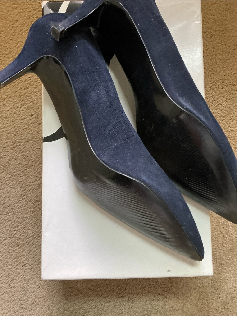 Nine West Dark Blue Suede Shoes - Picture 2 of 5